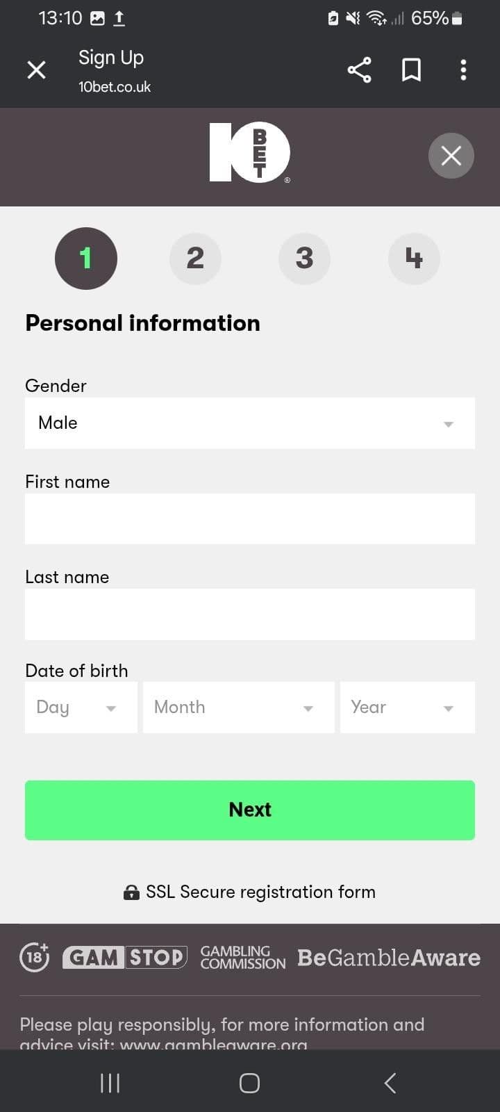 10bet Registration Guide