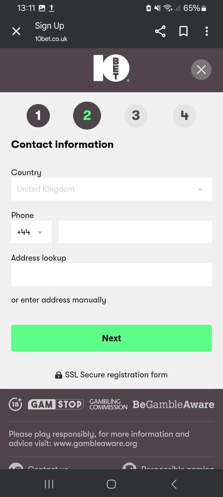 10bet Registration Guide