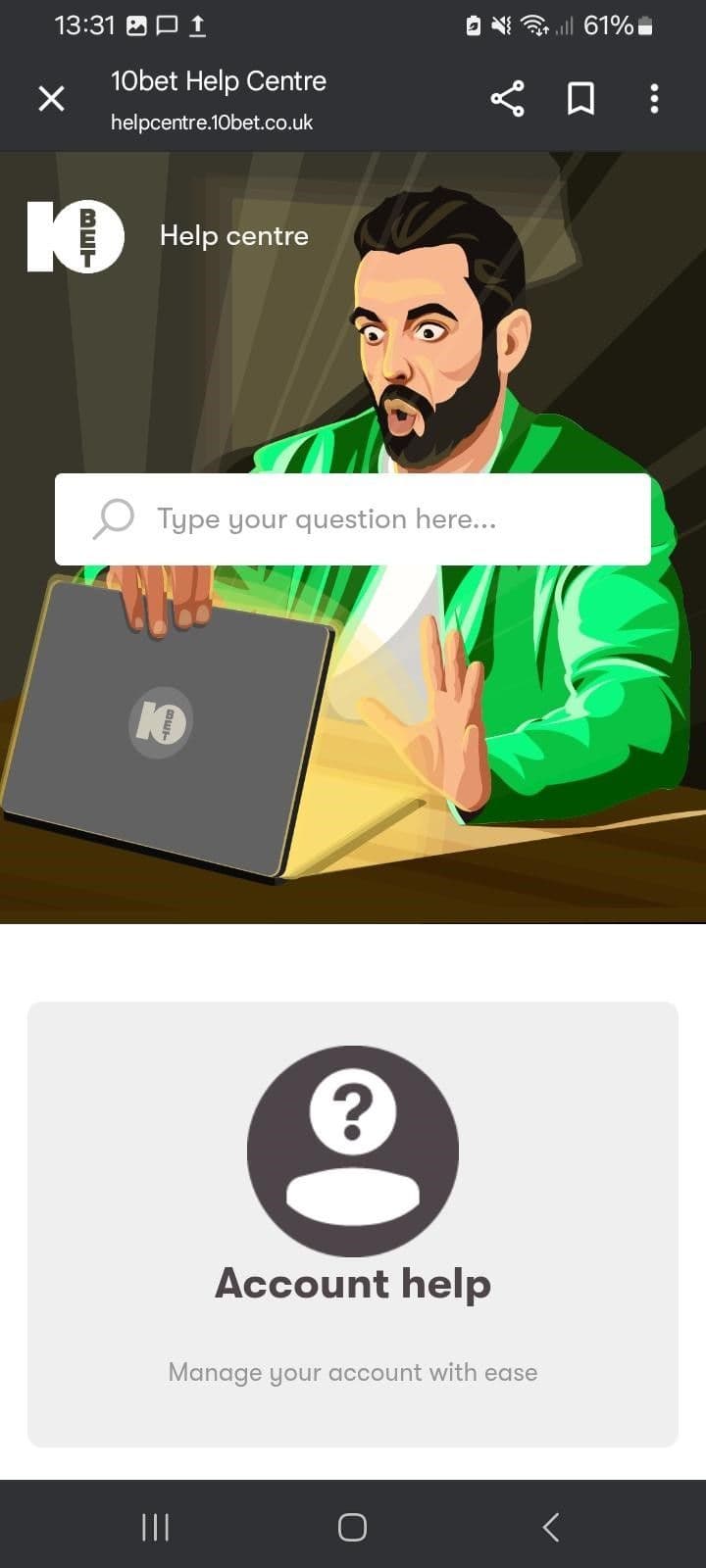 10bet's live chat 