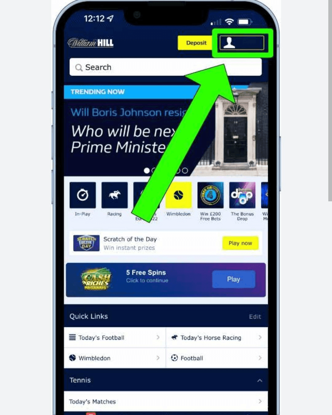 Access the My Account Section