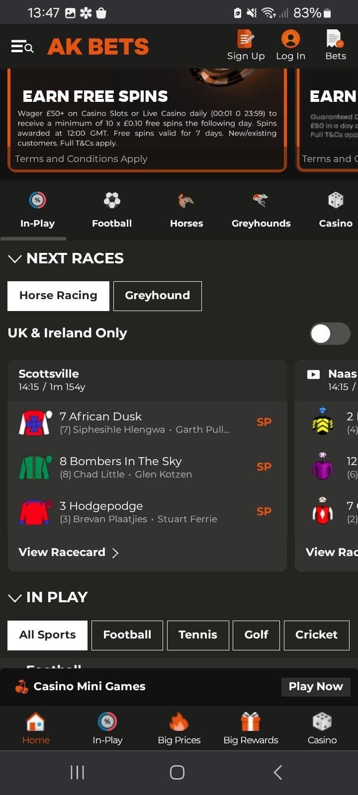Betting Markets at AK Bets