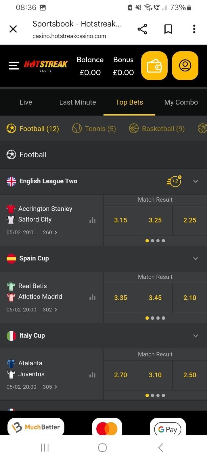 Betting Markets at Hot Streak 