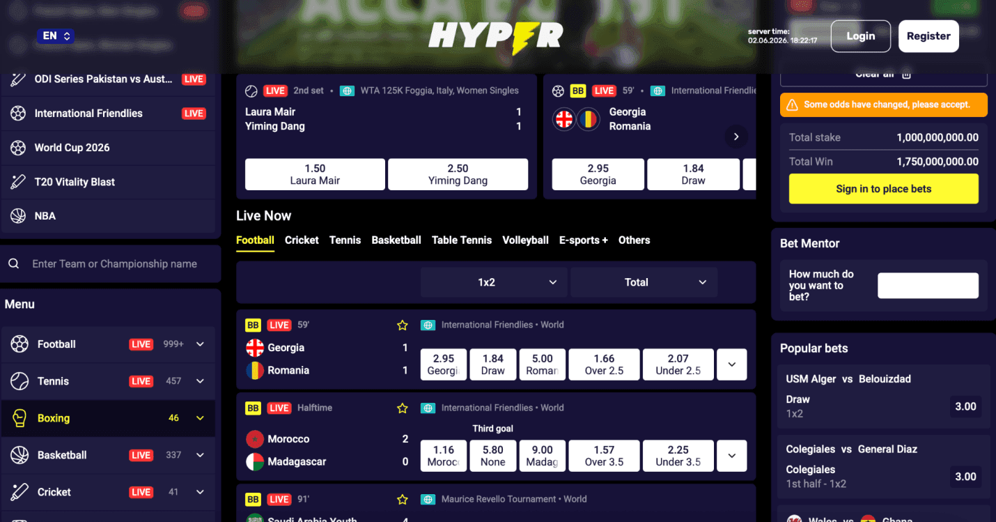 Betting Markets at Hyper Casino 