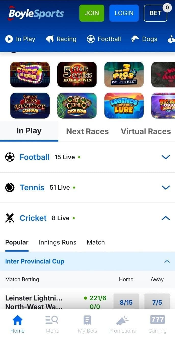 Boylesports Mobile Experience  
