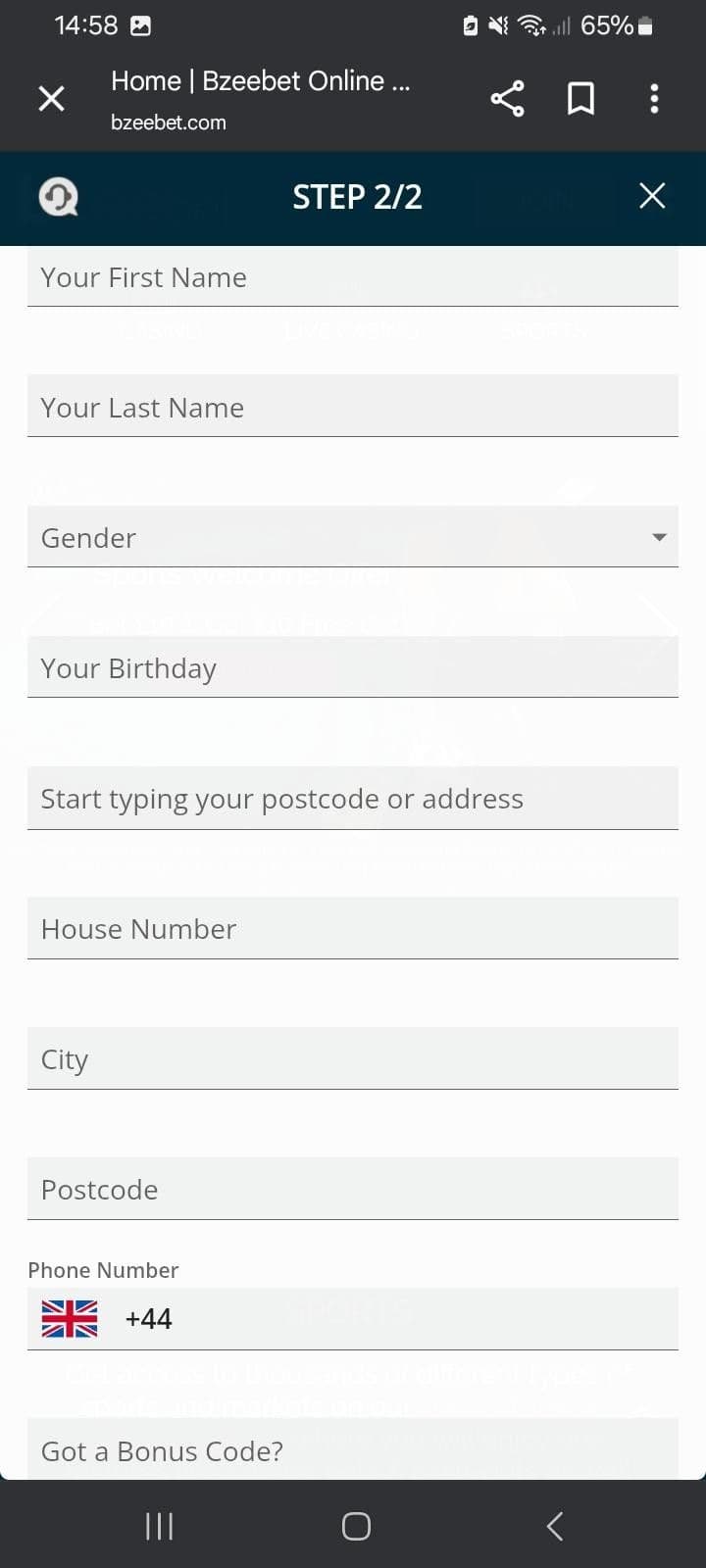 Bzeebet Registration Guide