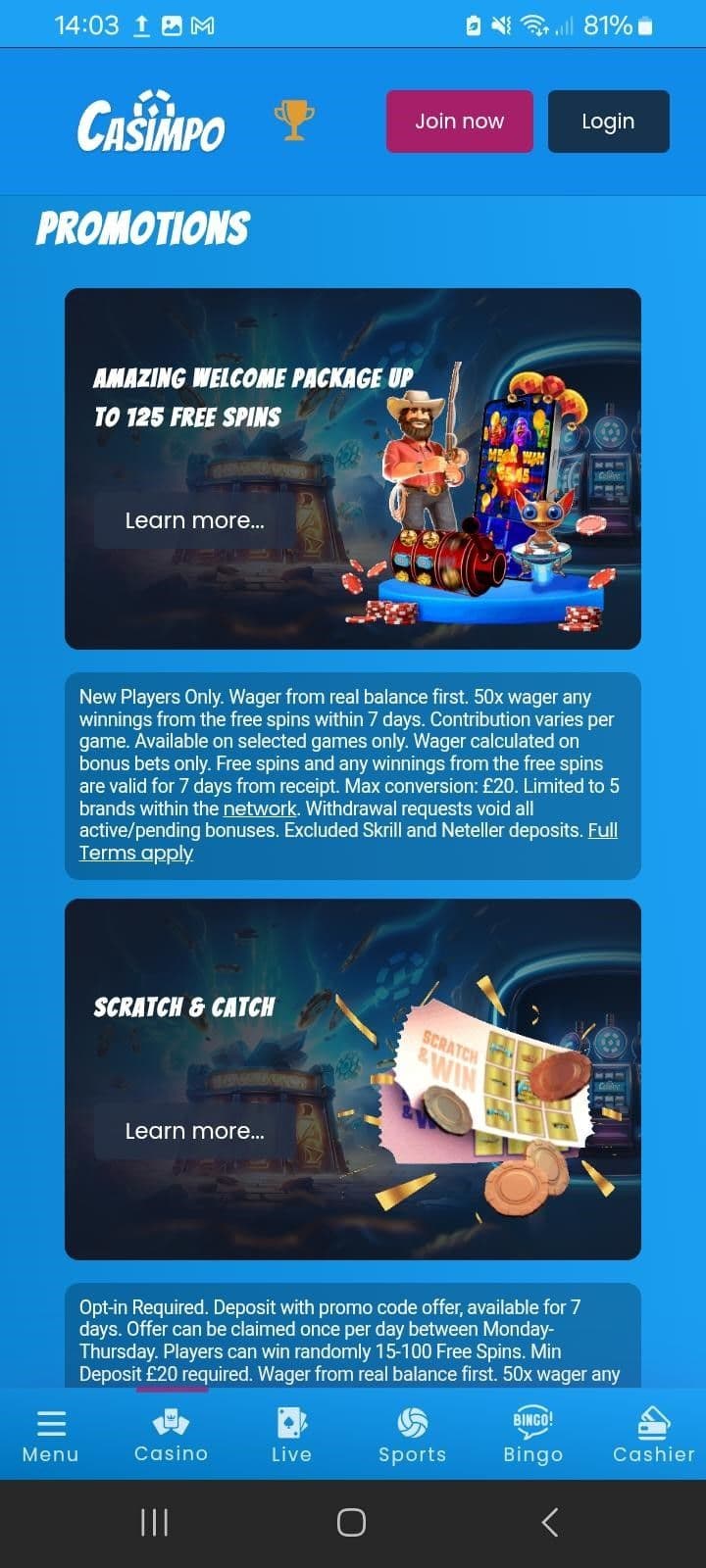 Casimpo Bonuses 