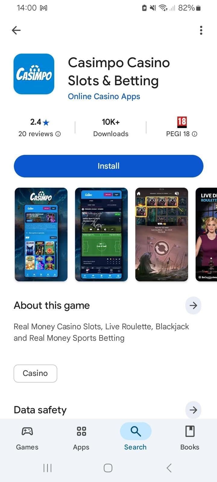 Casimpo Mobile Experience