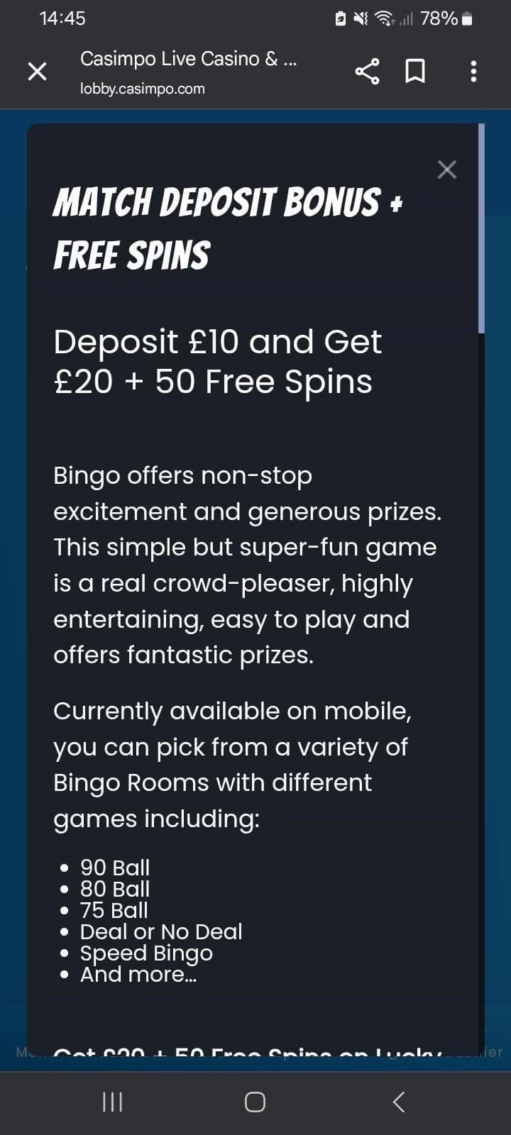 Casimpo Sports and Casino Welcome Bonus