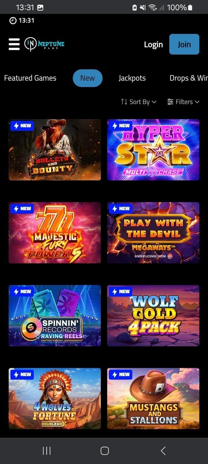 Casino Game Selection 