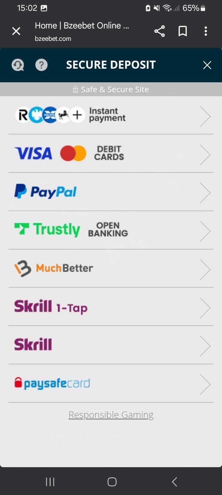 Choose Payment Method