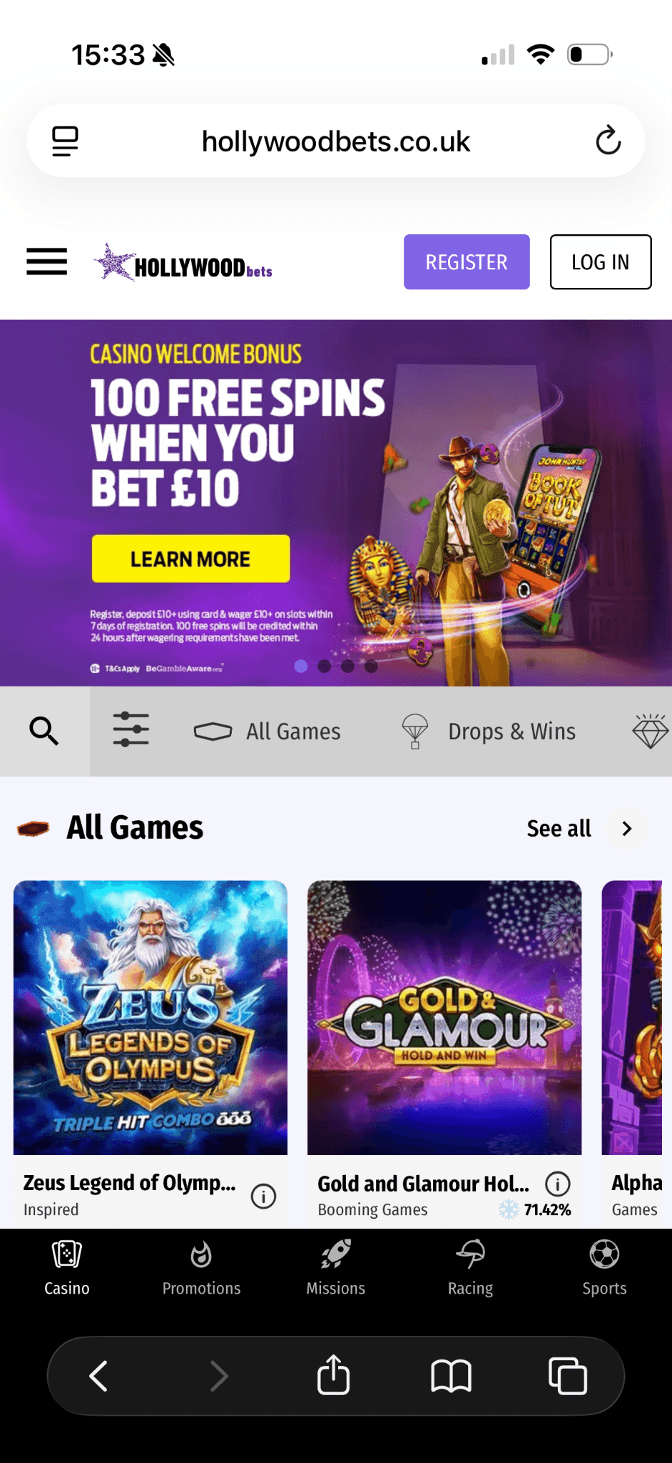 Choose a top slots site from my list on this page 