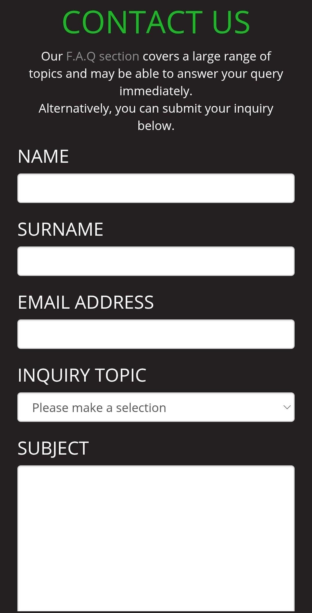 Contact us magic red