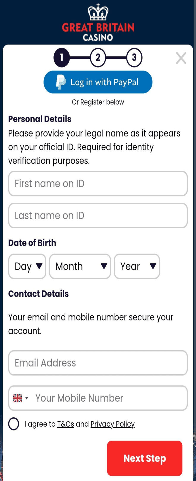 Create your account and verify your identity 