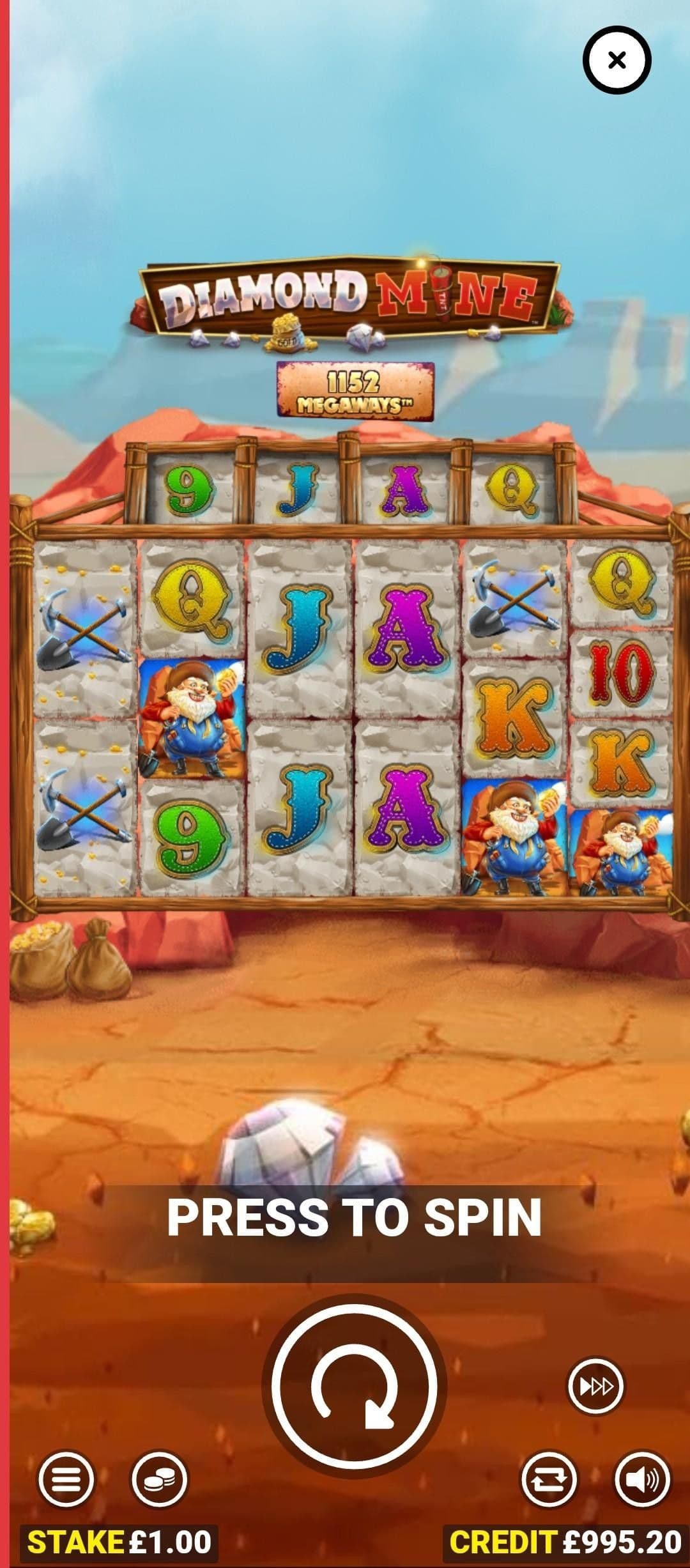 Demo Mode vs Real Money Mode diamond mine.jpg