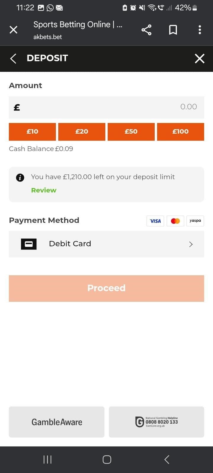 Deposit funds in GBP (£) Fortune Roulette