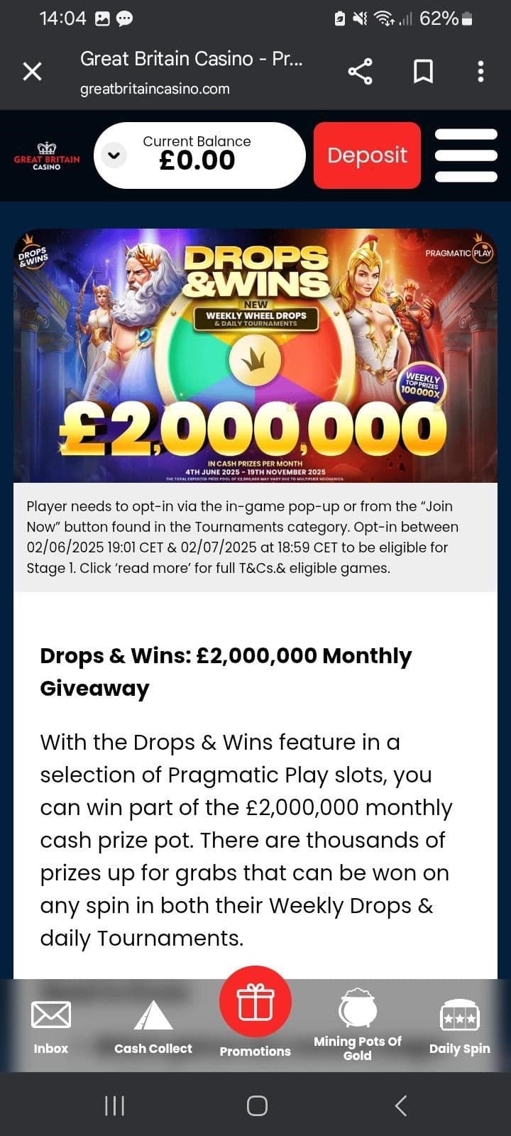 Drops & Wins