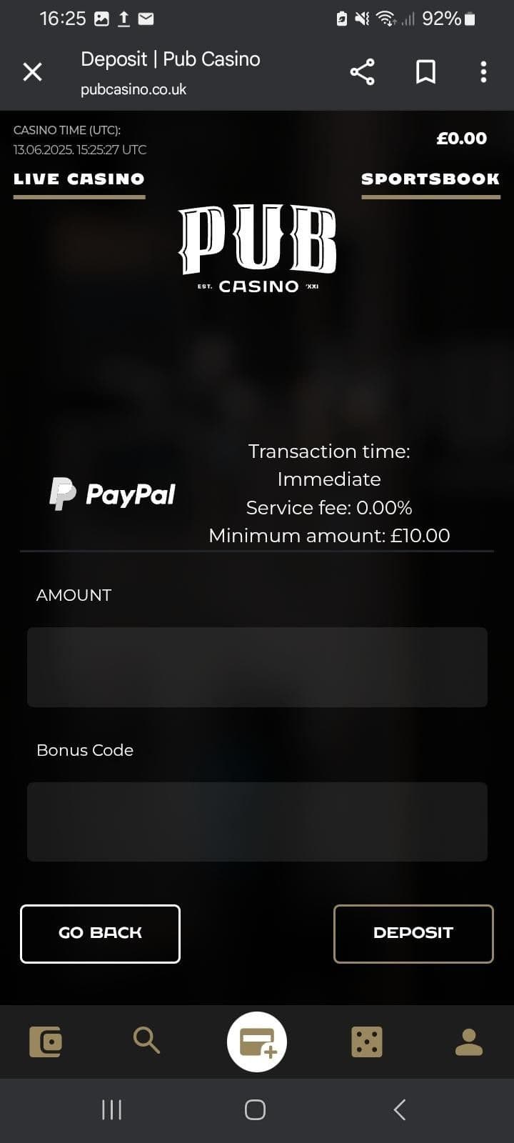 Enter Amount