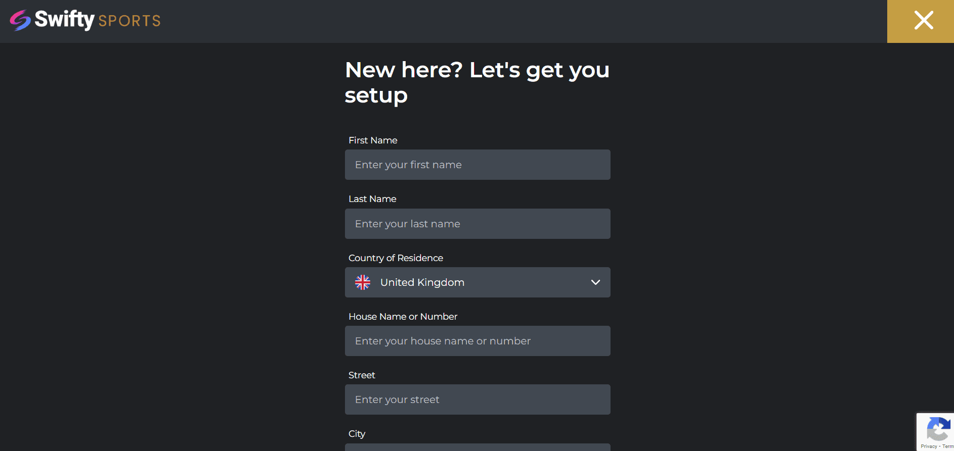 Enter personal details 