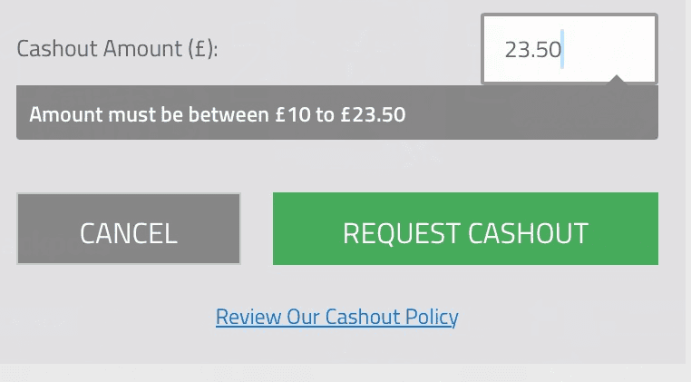 Enter the withdrawal amount within the allowed limits.