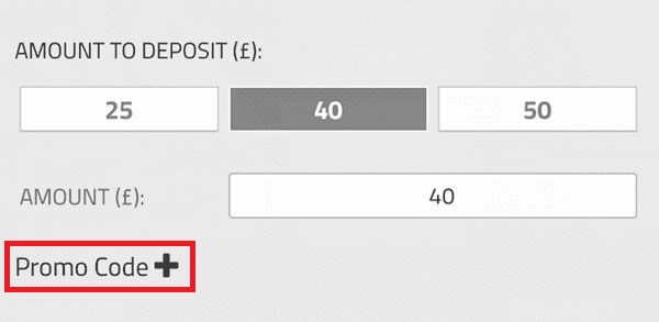 Enter your deposit amount