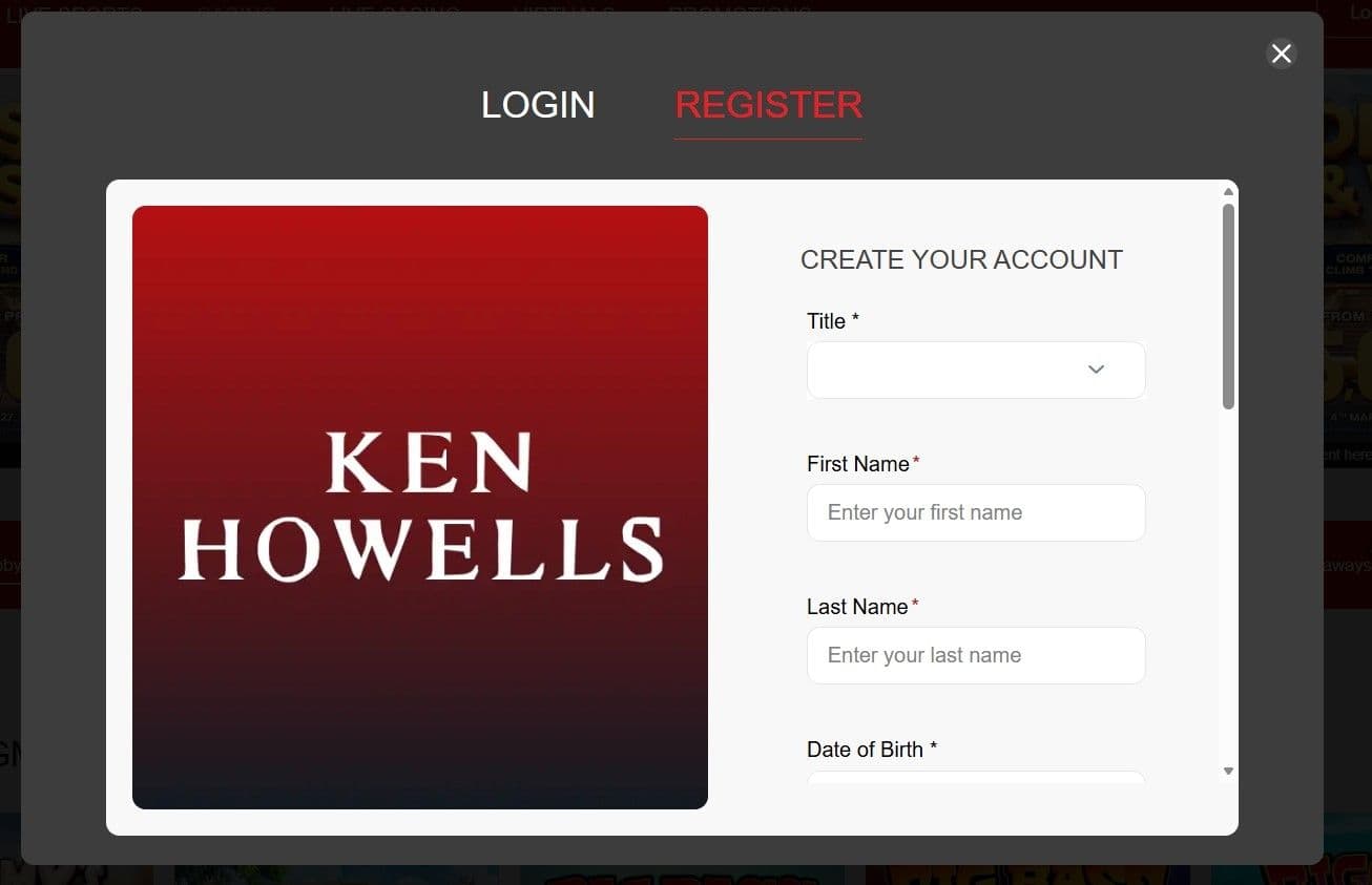 Enter your information Ken howells