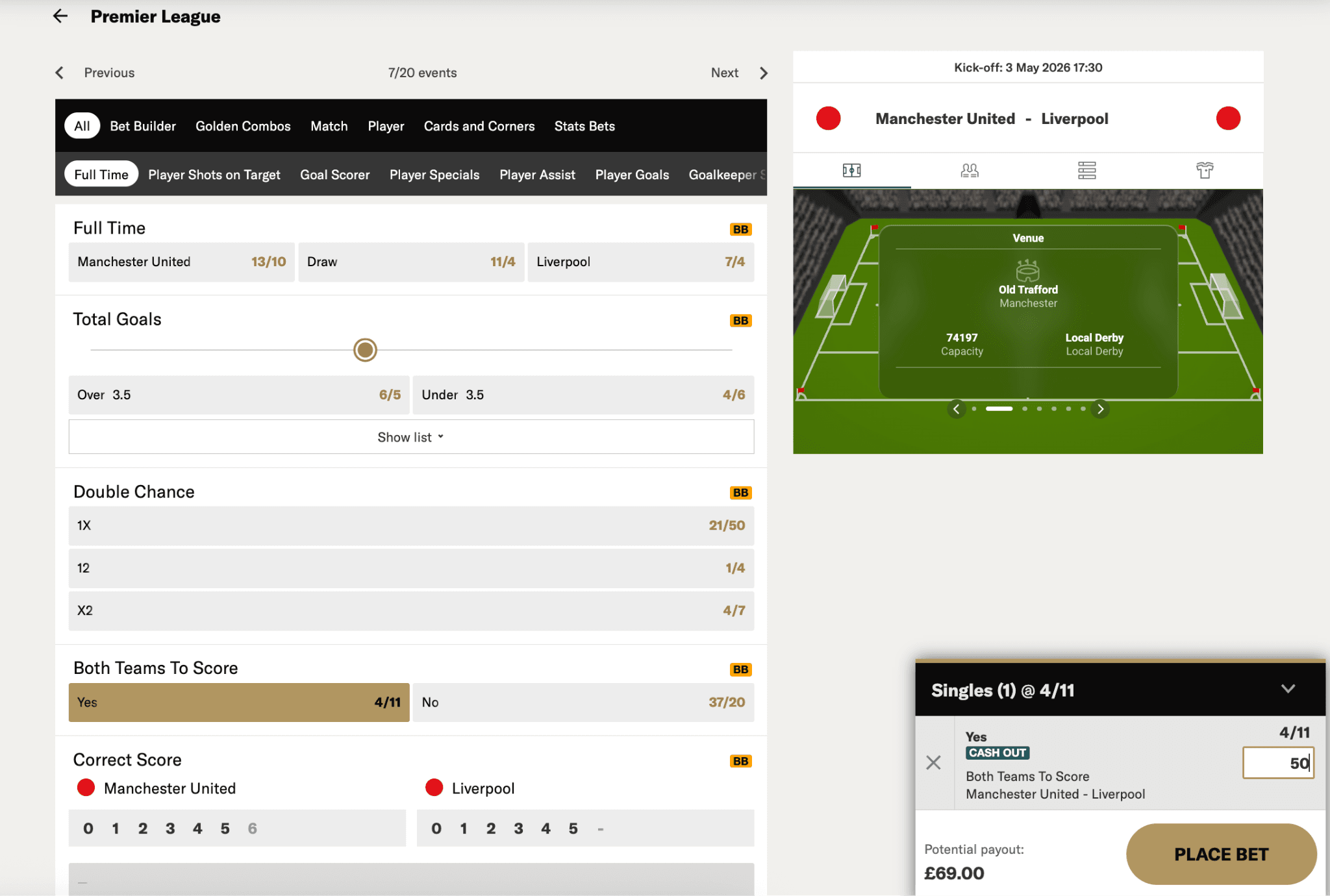 Exploit BTTS in High-Variance Fixtures