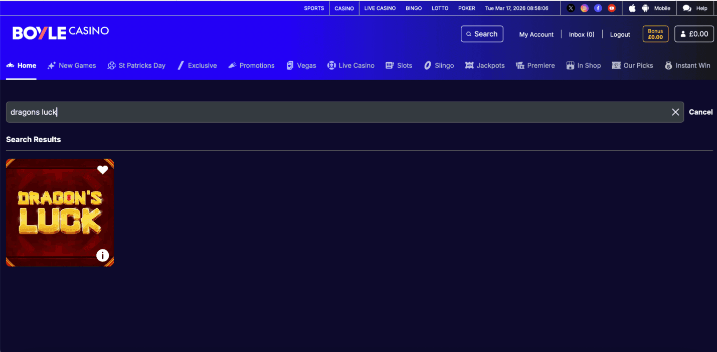 Find Dragon’s Luck in your casino’s lobby