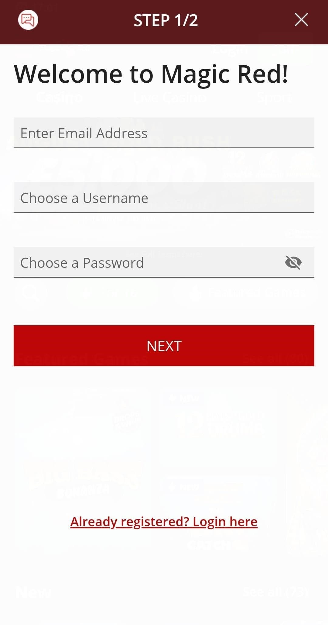 For the welcome bonus