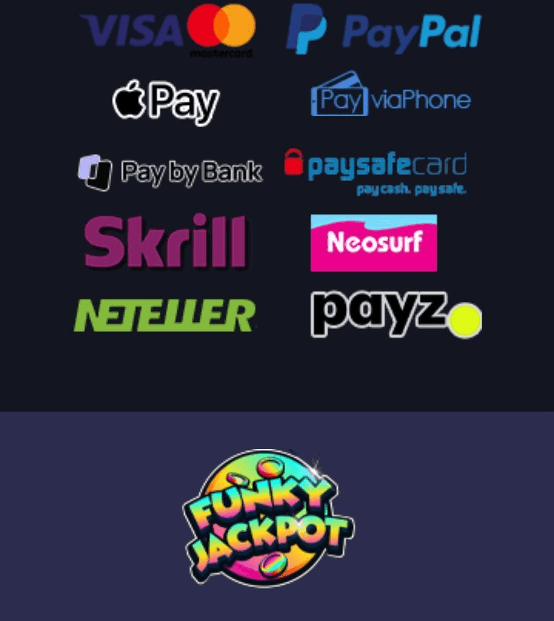  Funky Jackpot payment methods