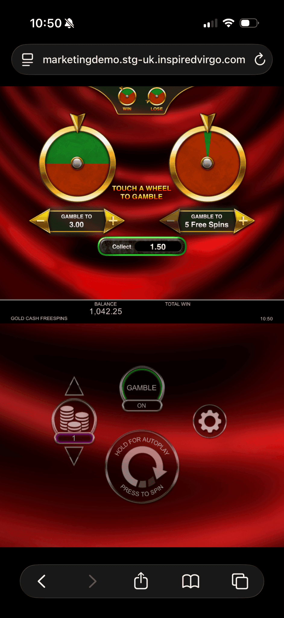 Gamble Feature Gold cash!