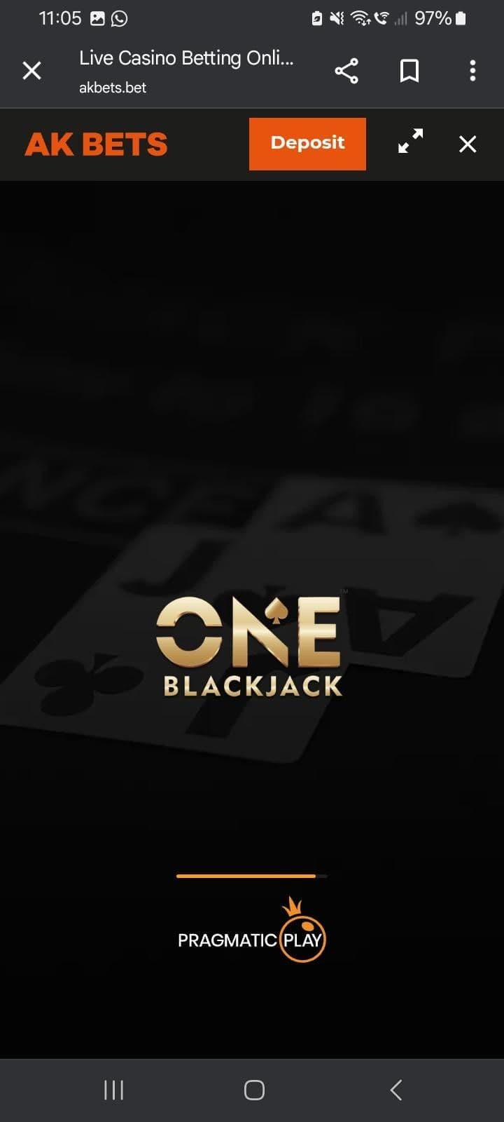 Head to the live casino lobby!