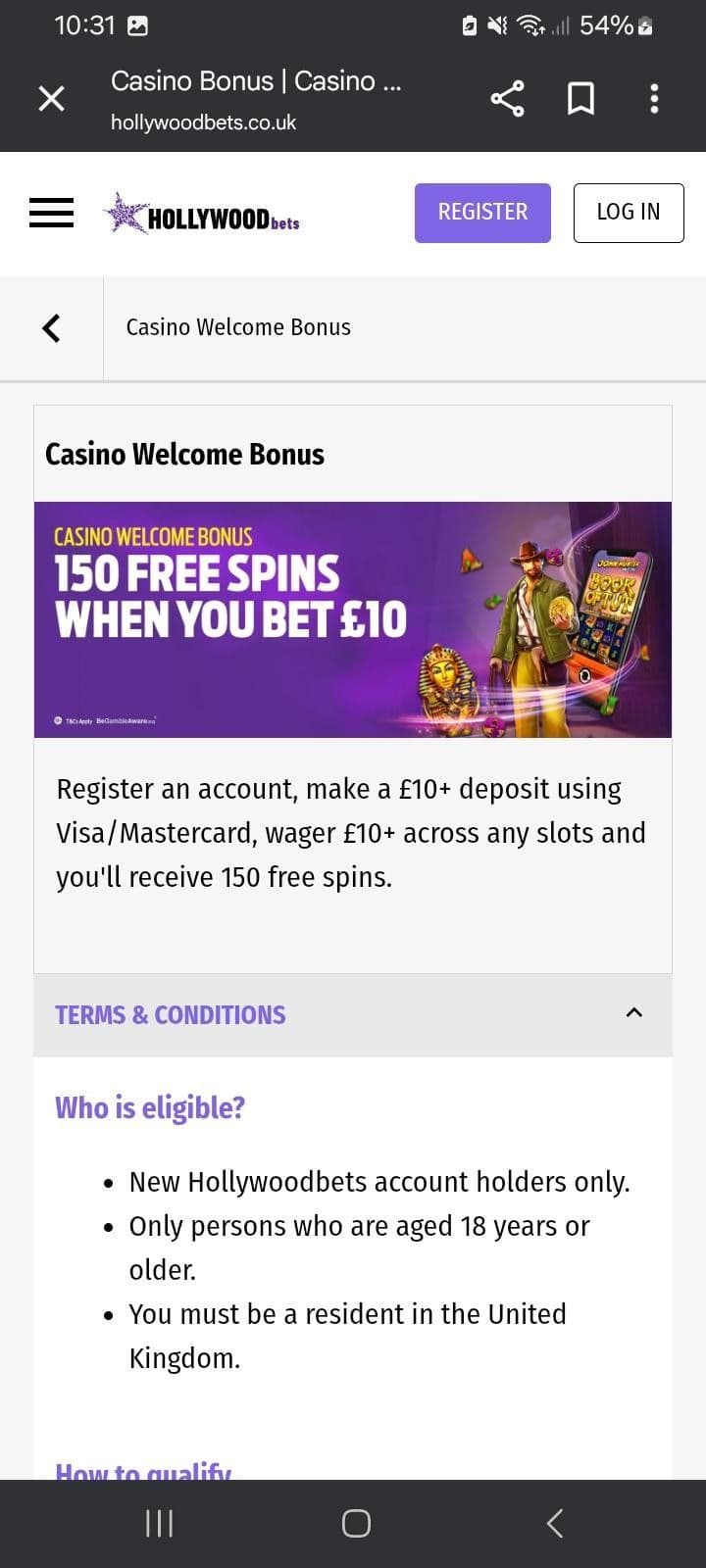 Hollywoodbets Welcome Bonus for New UK Customers
