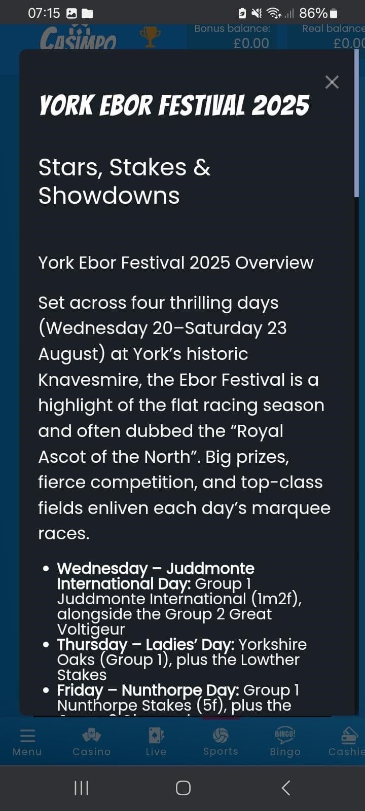 Horse Racing Extra Place Races