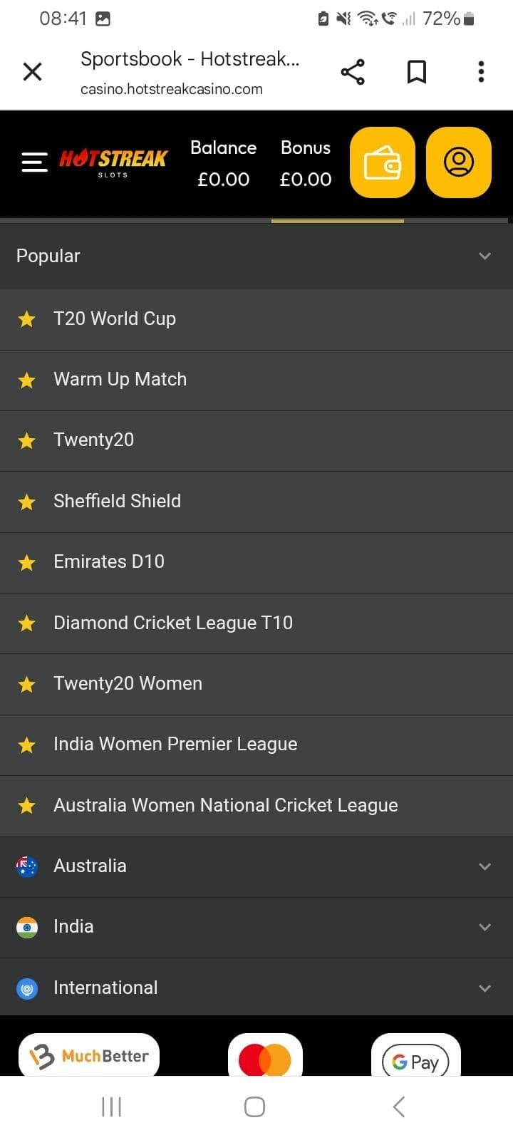 Hot Streak Sports Markets