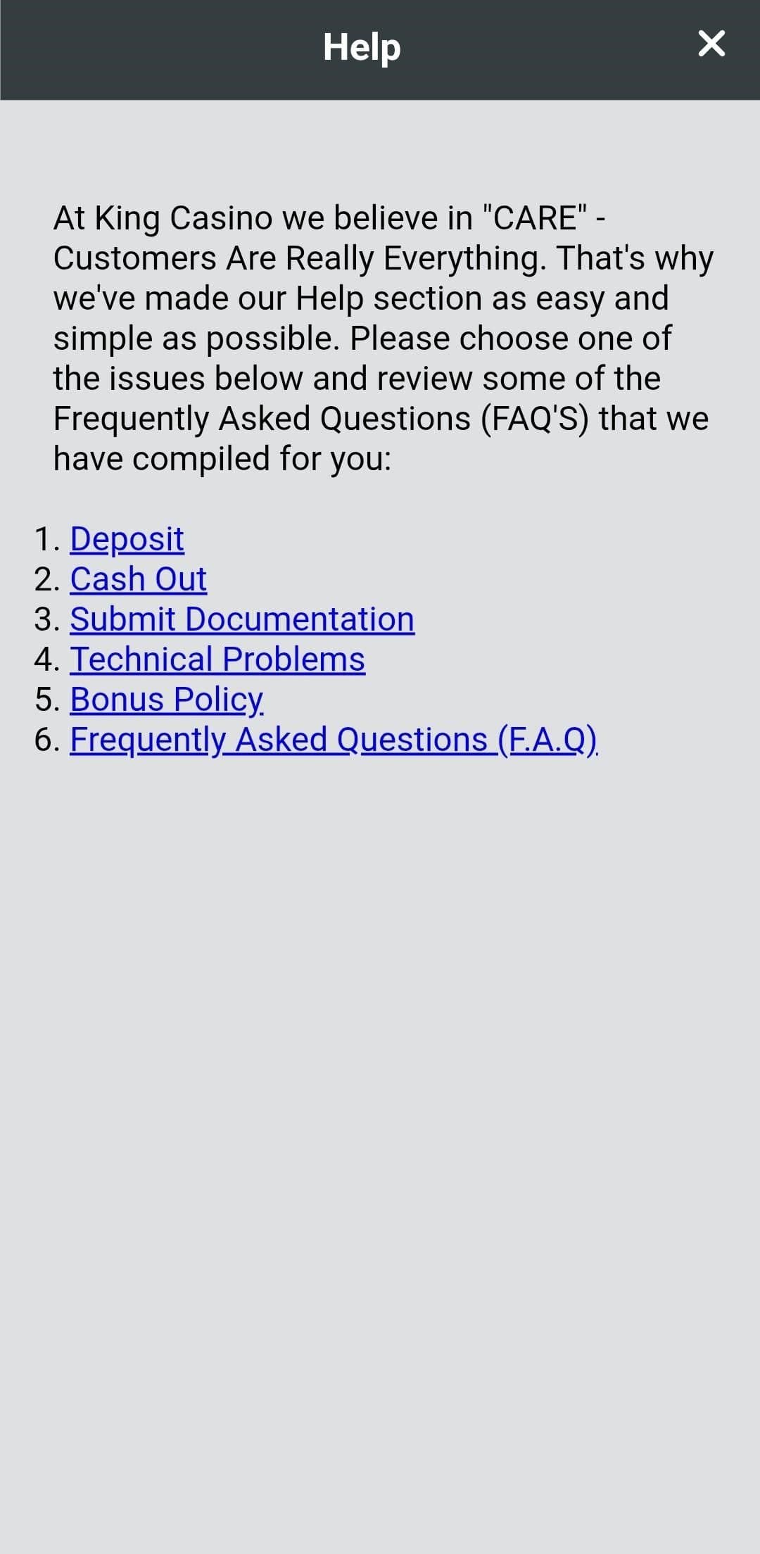 How to Contact King's Casino Support