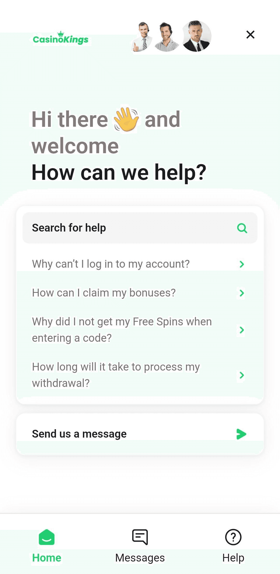 File a Complaint Against Casino Kings 