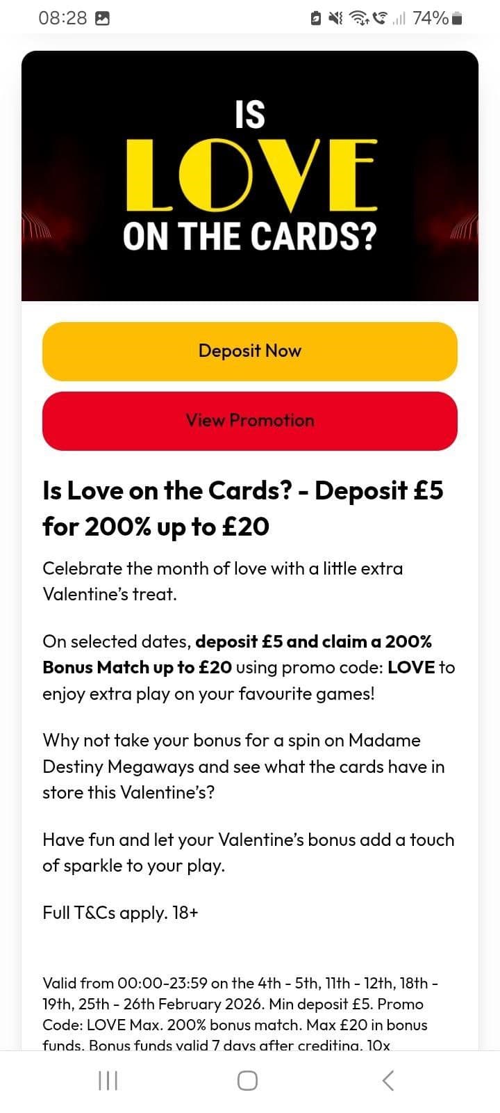 Is Love on the Cards