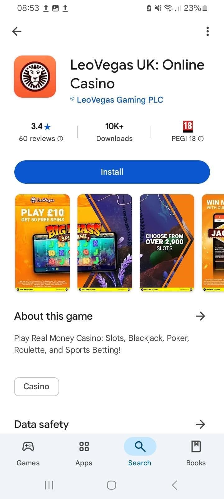 LeoVegas Mobile Experience