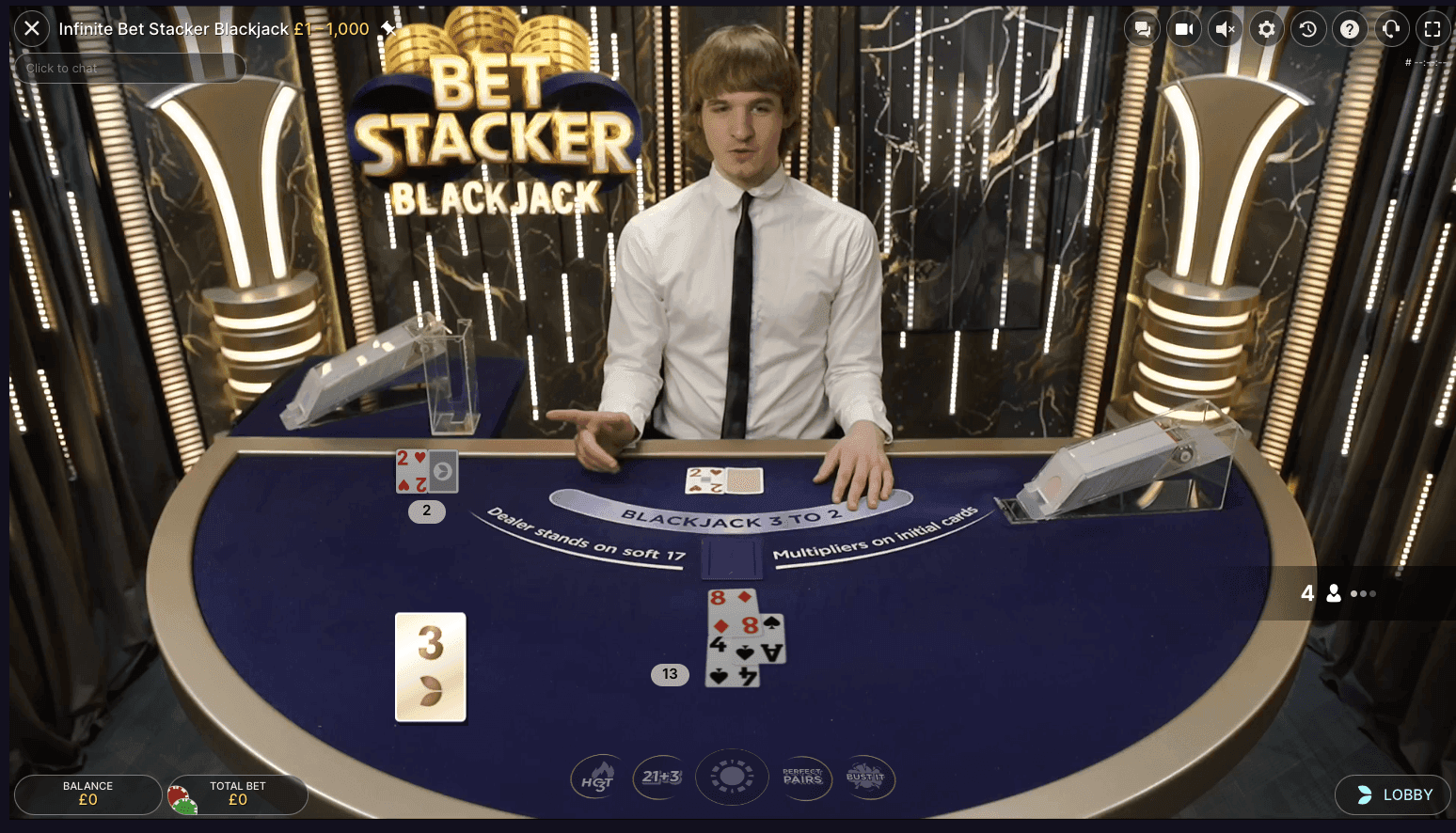 Live Bet Stacker Blackjack Review 