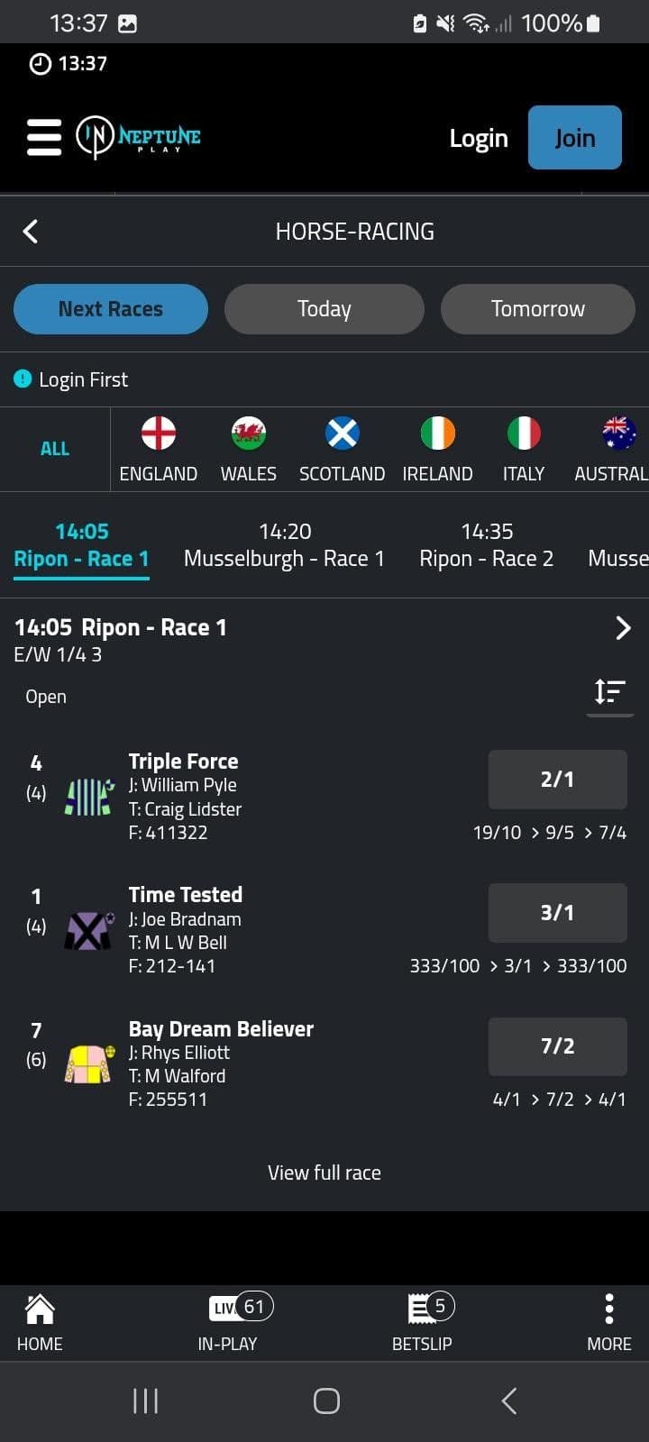 Live Betting & Streaming 