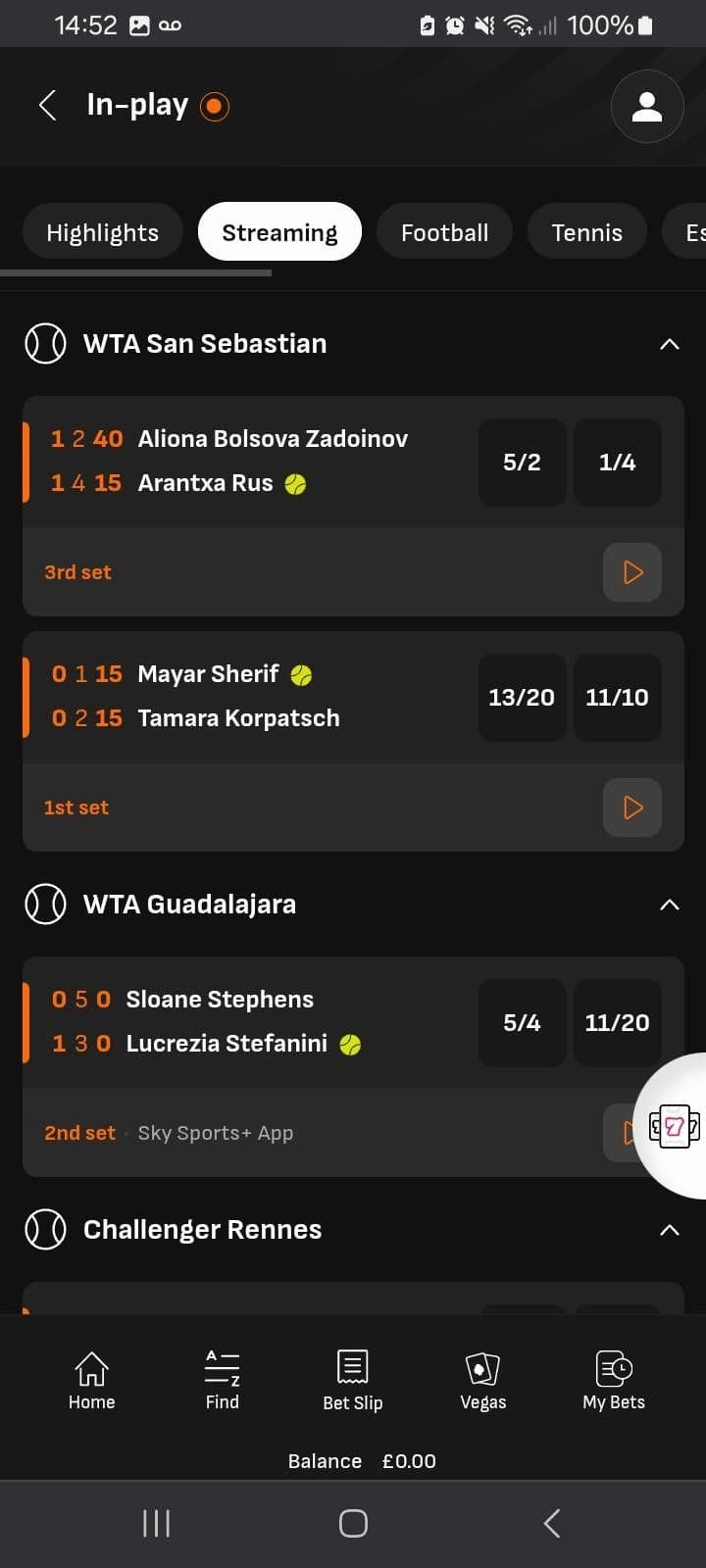 Live Betting & Streaming livescore