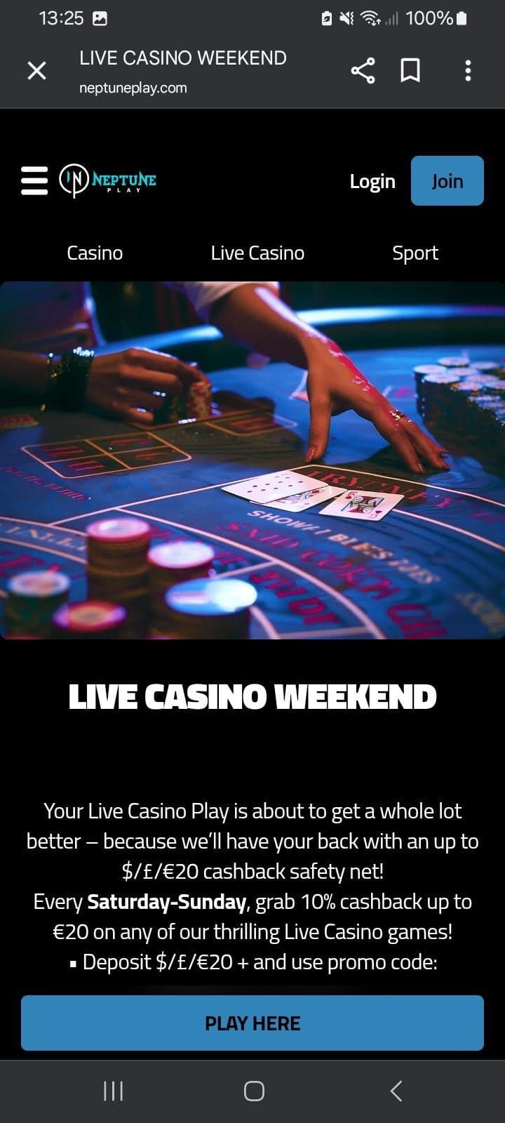 Live Casino Weekend