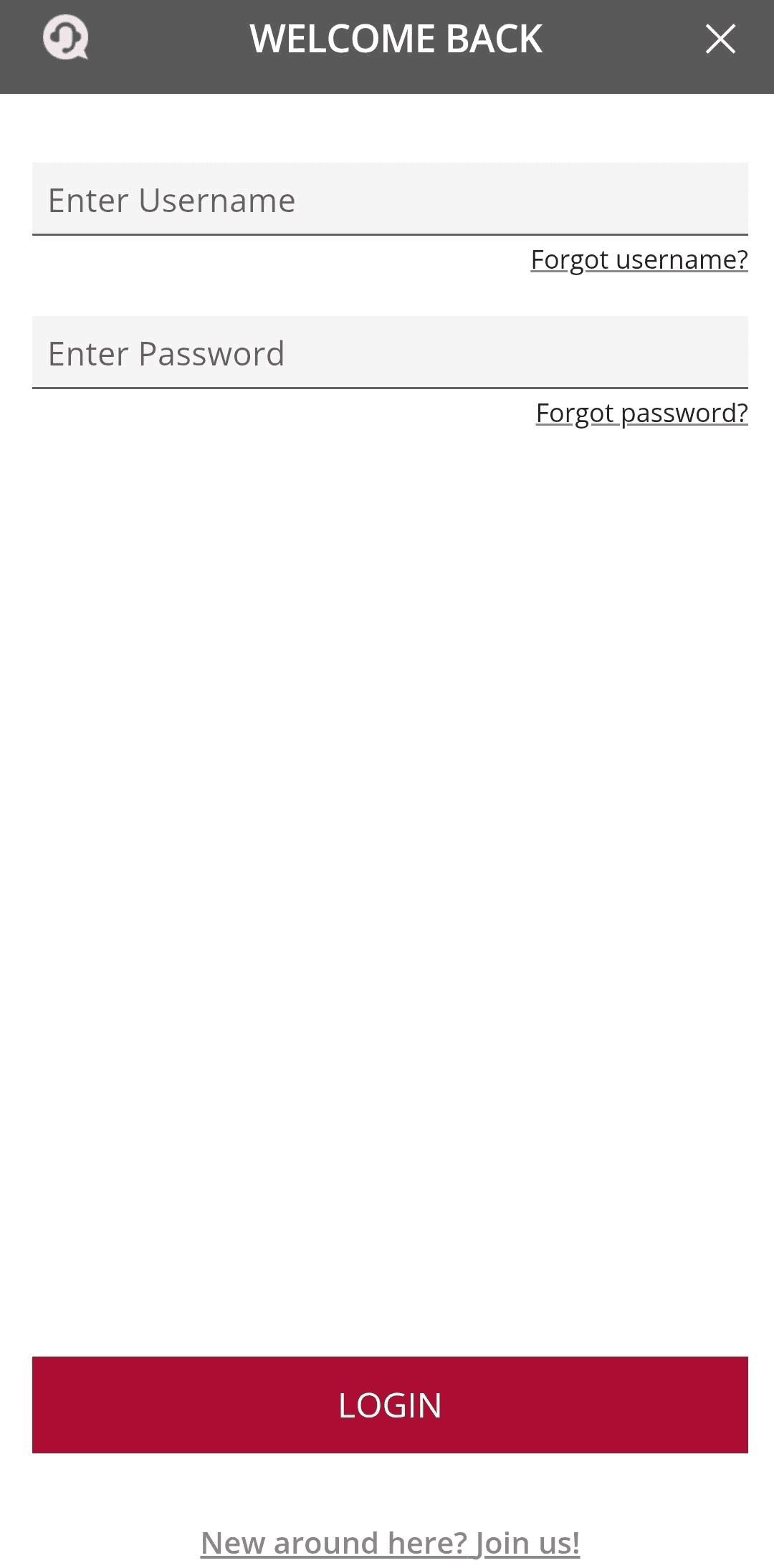 Log in to your King's Casino account.