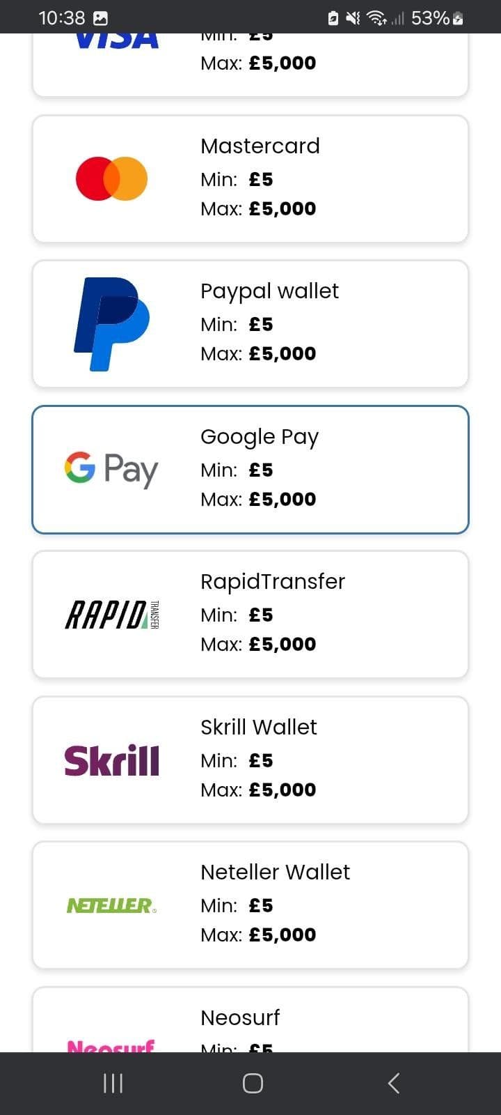 Make a deposit of £10 using either Visa or Mastercard.jpg