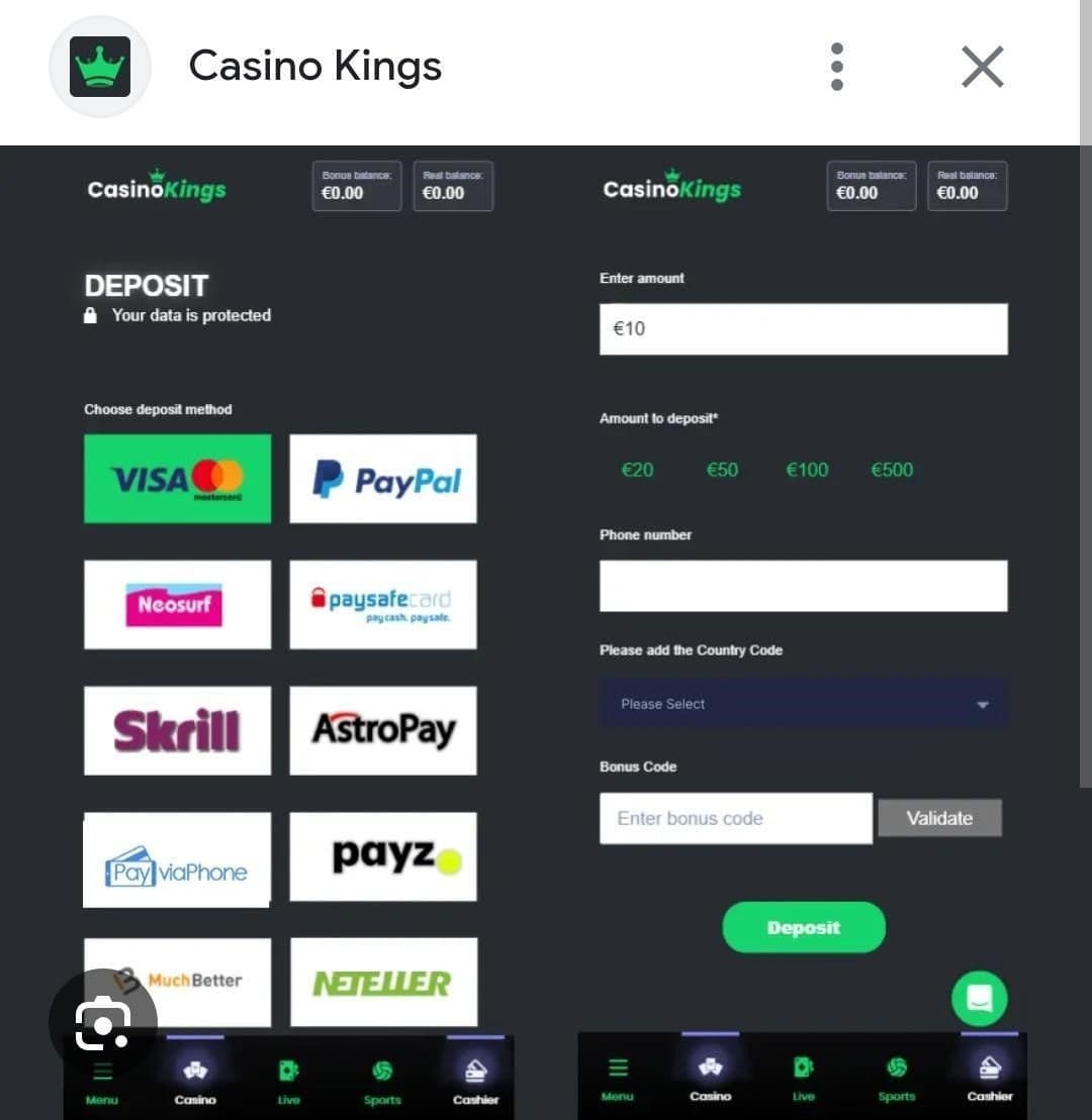 Make a minimum deposit of £10.