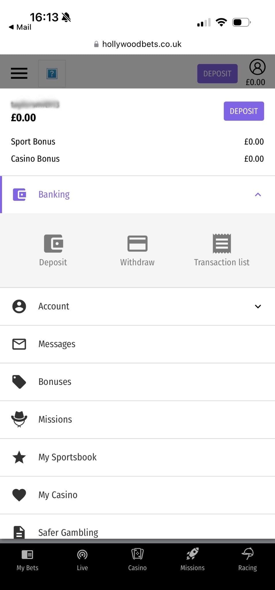 Make your first deposit!