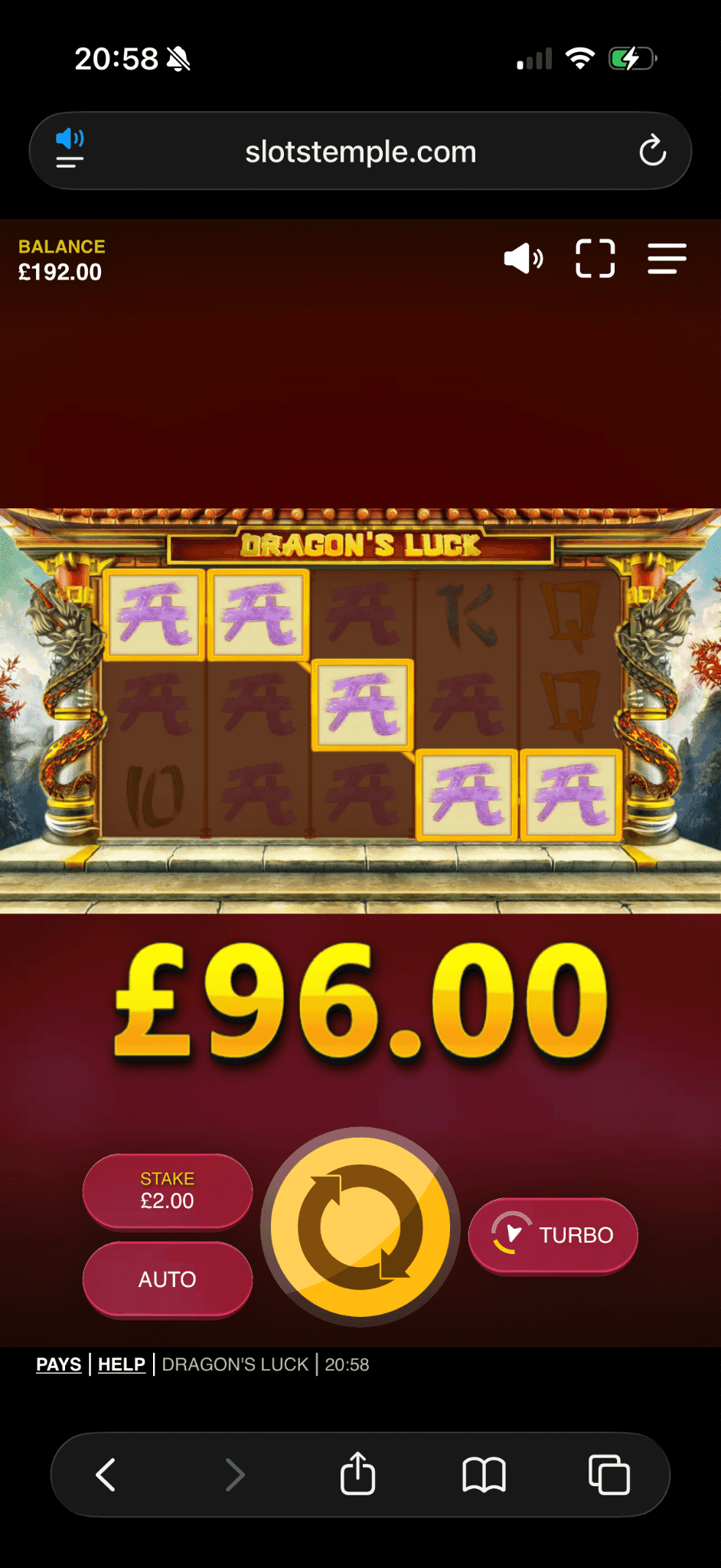 Mobile Play Experience dragons luck