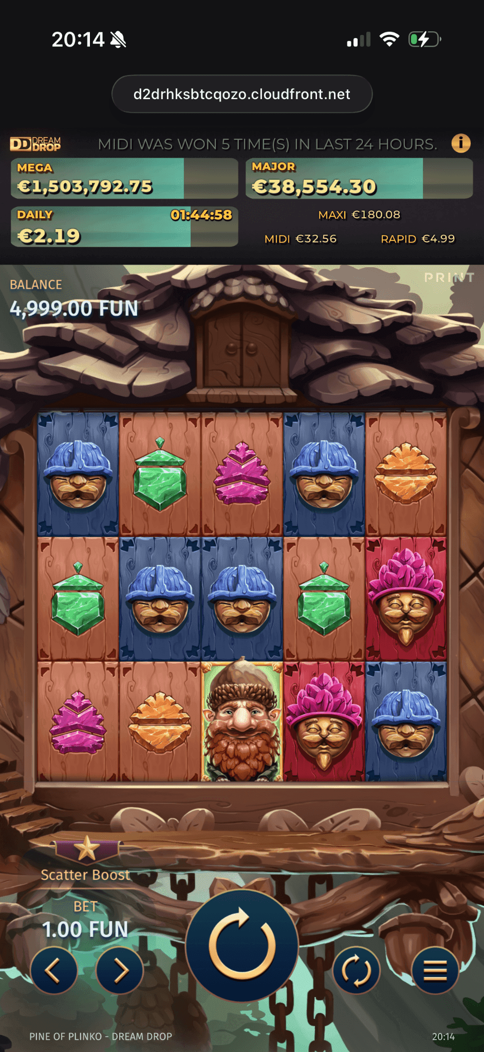 Mobile Play Experience  pine of plinko