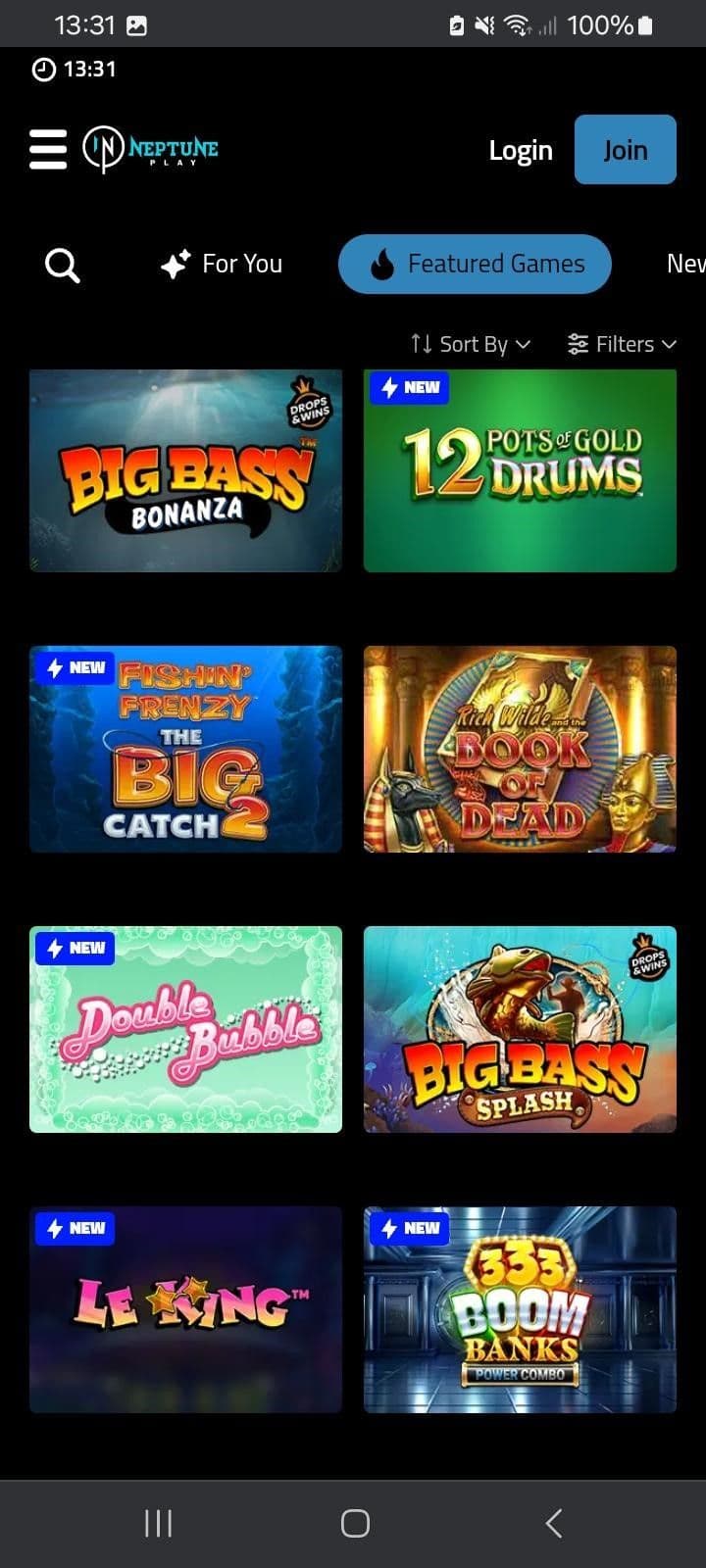 Neptune Play Mobile Experience