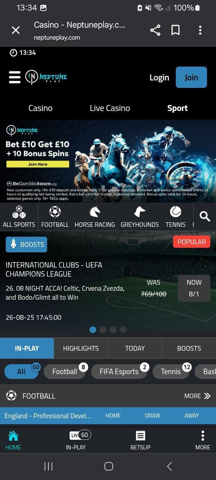 Neptune Play Sports Betting